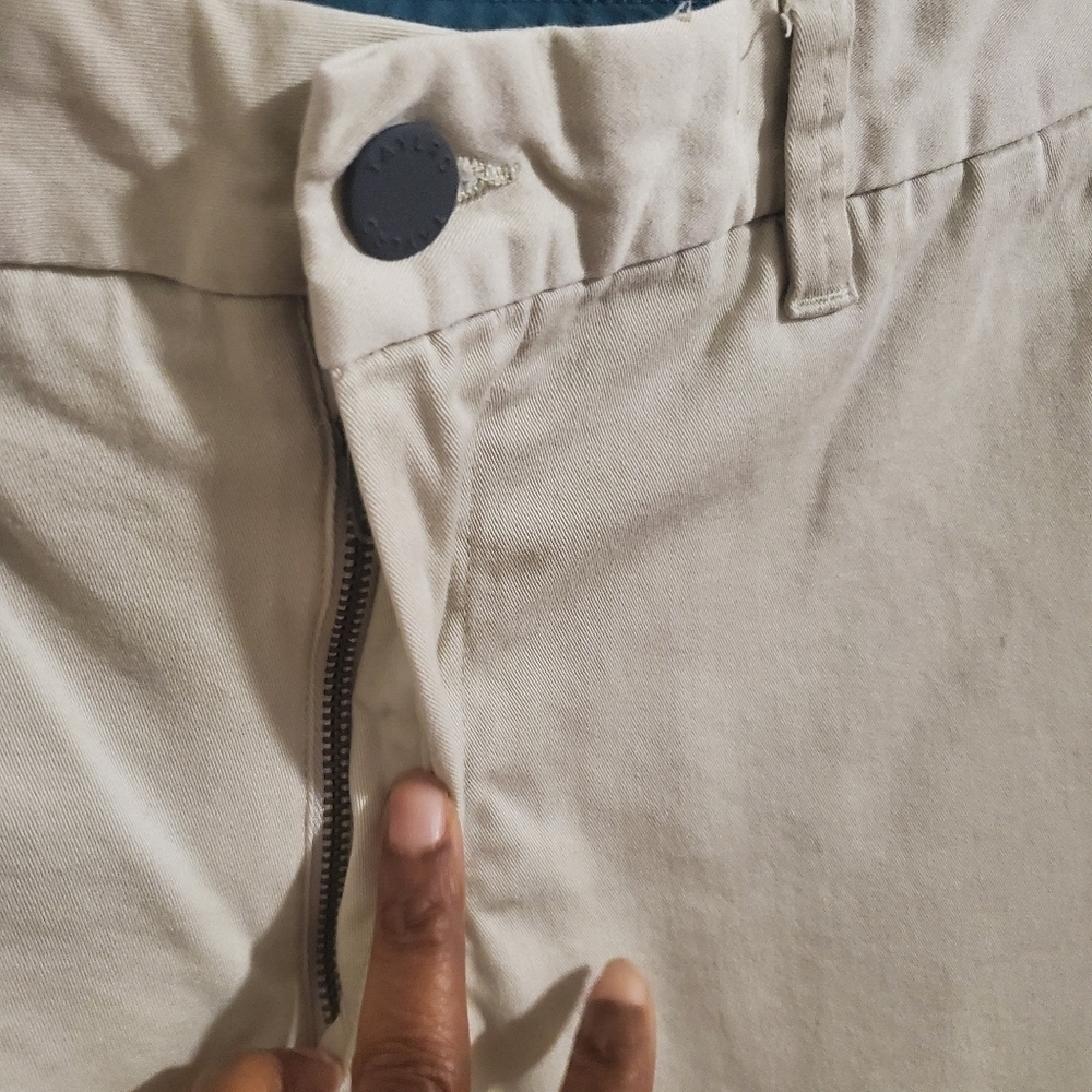 Taylrd Fit Casual Pant Cotton Chino Khaki Beige Pants Size 35x30 - Picture 6 of 7